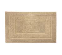 BiancheriaWeb Tappeto Bagno Doccia Spugna Tinta Unita Torino Tappetino Super Assorbente in Cotone Pelo Corto con Greca 60x180 Beige