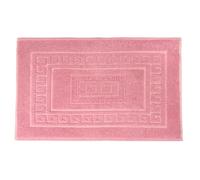 BiancheriaWeb Tappeto Bagno Doccia Spugna Tinta Unita Torino Tappetino Super Assorbente in Cotone Pelo Corto con Greca 60x120 Rosa