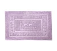 BiancheriaWeb Tappeto Bagno Doccia Spugna Tinta Unita Torino Tappetino Super Assorbente in Cotone Pelo Corto con Greca 60x90 Lilla