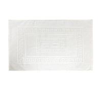 BiancheriaWeb Tappeto Bagno Doccia Spugna Tinta Unita Torino Tappetino Super Assorbente in Cotone Pelo Corto con Greca 60x180 Bianco