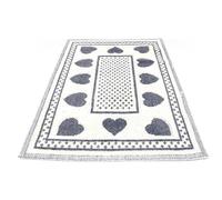 BIANCHERIAWEB - Tappeto Casa Bagno Cucina Cotone Con Cuori Disegno Braies Colore Grigio 40x60 Grigio