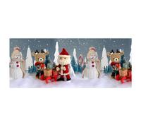 BIANCHERIAWEB Tappeto Natale Passatoia Cucina Antiscivolo Sottolavello Digitale Pupazzo Maglia 50x90 Pupazzo Maglia