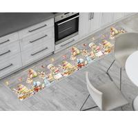 BIANCHERIAWEB Tappeto Pasqua Passatoia Cucina Antiscivolo Sottolavello Disegno Bunny Easter 50x90 Bunny Easter