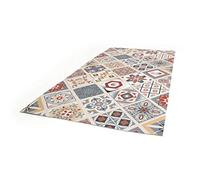 BIANCHERIAWEB Tappeto Passatoia Cucina Antiscivolo Digitale Dis. Maiolica Mattonella Multicolor 50x320 Multicolor