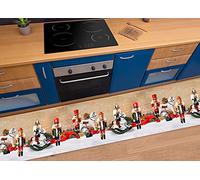 BIANCHERIAWEB Tappeto Passatoia Cucina Antiscivolo Sottolavello Digitale Dis Natale Inverno 50x320 Schiaccianoci