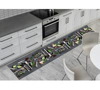BIANCHERIAWEB Tappeto Passatoia Cucina Antiscivolo Sottolavello Digitale Fantasie Varie 50x115 Cucchiai