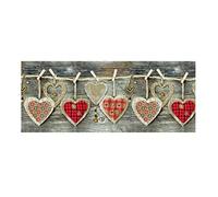 BIANCHERIAWEB Tappeto Passatoia Cucina Antiscivolo Stampa Digitale Dis Cuori Appeso Rosso 50x140 Rosso