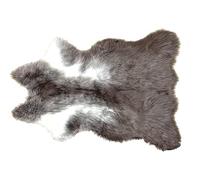 BIANCHERIAWEB Tappeto Peloso in Pelliccia Ecologica Sagomato Modello Islanda Varie Misure 130x150cm Tortora Melange