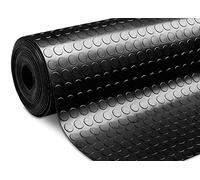 BIANCHERIAWEB Tappeto Rivestimento Pavimento Gommato PVC con Bolle Colore Nero Bollato 100x500 Floor Nero