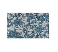 BIANCHERIAWEB Tappeto Salotto Velour Antiscivolo Dis Fior di Loto Colore Jeans Suardi 140x200 Jeans