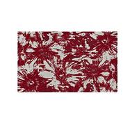 BIANCHERIAWEB Tappeto Salotto Velour Antiscivolo Dis Fior di Loto Colore Rosso Suardi 65x110(2Tappeti) Rosso