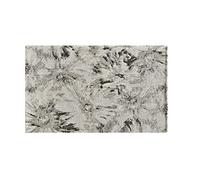 BIANCHERIAWEB Tappeto Salotto Velour Retro Antiscivolo Fantasia Moderna Floreale Disegno Fior Di Loto Colore Argento by Suardi