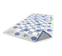 BIANCHERIAWEB Tappeto Velour Antiscivolo Modello Marino By Suardi 85x150cm Blu