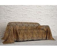 BIANCHERIAWEB Telo Arredo Copritutto Copridivano Grand Foulard In 100% Cotone Fantasia Animalier Disegno Maculato