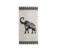 Telo Mare Jacquard Spugna Asciugamano Spiaggia Disegno Safari Elefante