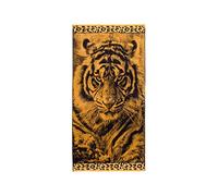 BIANCHERIAWEB Telo Mare 90x165 cm Jacquard Disegno Safari Tigre Spugna Asciugamano Spiaggia o Piscina