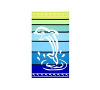 Telo Mare Grande 100x160 Jacquard Spugna Asciugamano Spiaggia Maui Dolphin