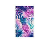 BIANCHERIAWEB Telo Mare Grande 100x180 Spugna Spiaggia Piscina Maui Ananas Violet D12
