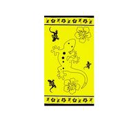 BIANCHERIAWEB Telo Mare Grande 100x180 Spugna Spiaggia Piscina Maui Big Geko D11 Telo Mare Giallo