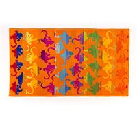 BIANCHERIAWEB Telo Mare Jacquard in Spugna Disegno Fantasy Geco 90x170 Arancio