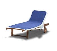 BIANCHERIAWEB Telo Mare Lettino in Microfibra Spiaggia Piscina MOD Tinta Unita Comodo 75x185 Blu-Azzurro