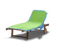 BIANCHERIAWEB Telo Mare Lettino in Microfibra Spiaggia Piscina MOD Tinta Unita Comodo 75x185 Verde-Turchese