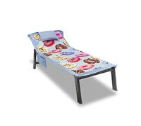 BIANCHERIAWEB Telo Mare per Sdraio Prendisole in Microfibra con Elastici agli Angoli Asciugatura Rapida, Morbido e Leggero, Ideale per Spiaggia e Piscina Disegno Ciambella