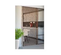 BIANCHERIAWEB Tenda Antimosca Antirumore Catenella Perline A Caduta Pannello Porta Finestra Casa Ambra 120x220 Arancione