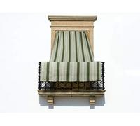 BIANCHERIAWEB Tenda Para Sole Ombreggiante 145x250 Tendone A Caduta Per Esterno Balcone Fantasia Rigata Modello Riga Fine