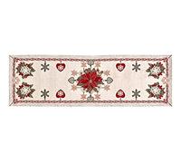 BIANCHERIAWEB Tovaglia Centrino Runner Tavolo Fantasie Natalizie Centrotavola Cinigliato Made Italy 40x130 Addobbi Natale