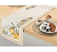 BIANCHERIAWEB Tovaglia Copritavolo Centrino Runner Tavola Fantasia Estate Limoni Made in Italy 40x180 Limoni