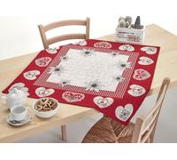BIANCHERIAWEB Tovaglia Copritavolo Centrino Runner Tavola Fantasia Tirolese Ortles Made in Italy 90x90 Ortles