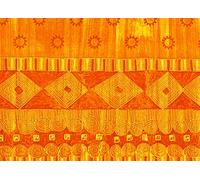 BIANCHERIAWEB Tovaglia Copritavolo Resinata Antimacchia Modello Sequoia Made in Italy 140x140 Arancio
