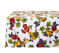 BIANCHERIAWEB Tovaglia Cucina 140x240 cm con Disegno Uva RP Made in Italy Copri Tavolo In 100% Cotone