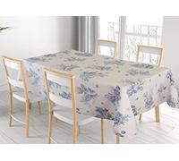 BIANCHERIAWEB Tovaglia Cucina Copritavolo 100% Cotone Made Italy Disegno Marino Versilia RP 140x140 Azzurro