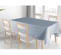 BIANCHERIAWEB Tovaglia Cucina Soggiorno in Cotone con Orlo A Giorno in Tinta Unita Ajour 140x300cm Blu Melange
