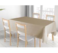BIANCHERIAWEB Tovaglia Cucina Soggiorno in Cotone con Orlo A Giorno in Tinta Unita Ajour 140x300cm Tortora Melange