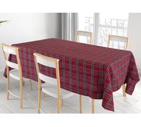 BIANCHERIAWEB Tovaglia Cucina Soggiorno Misto Cotone Fantasia Tinto in Filo Tartan con Lurex 140x320cm Tartan