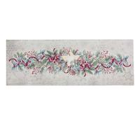 BIANCHERIAWEB Tovaglia Natale Centrino Runner Centrotavola Natalizio Gobelin Silver Stella 1310 40x100 Silver Stella