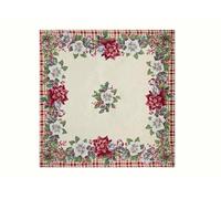 BIANCHERIAWEB Tovaglia Natale Centrino Runner Centrotavola Natalizio Gobelin Stella Tartan 100x100 Stella Tartan