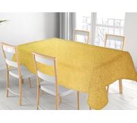 BIANCHERIAWEB Tovaglia Natalizia Antimacchia Plastificata PVC Glitter Oro Proteggi Tavolo Natale 140x140 Glitter Oro
