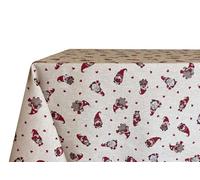 BIANCHERIAWEB Tovaglia Natalizia Salotto/Cucina Tessuto Miros Made in Italy Disegno Mini Gnomi 140x360 Mini Gnomi