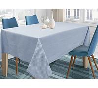 BIANCHERIAWEB Tovaglia per Salotto Cucina in Miros Misto Cotone Made in Italy Millerighe RP 140x180 Azzurro