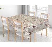 BIANCHERIAWEB Tovaglia Per Salotto Cucina In Miros Misto Cotone Made In Italy Penelope RP 140X300 Bordeaux