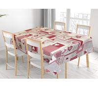 BIANCHERIAWEB Tovaglia Per Salotto Cucina Tavolo 100% Cotone Made In Italy Aprica RP 140x180 Rosso