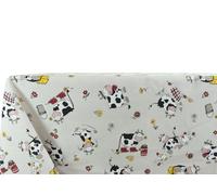 BIANCHERIAWEB Tovaglia per Salotto Cucina Tavolo 100% Cotone Made in Italy Mucca RP 140x240 Mucca