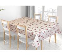 BIANCHERIAWEB Tovaglia Per Salotto Cucina Tavolo 100% Cotone Made In Italy Orsetto Chef 140x240 Rosso