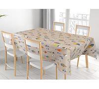 BIANCHERIAWEB Tovaglia Salotto/Cucina in Tessuto Miros Made in Italy Dis Pesciolini Colorati 140x240 Pesciolini