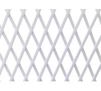 BIANCHERIAWEB Traliccio Estensibile in PVC per Piante Rampicanti Recinzione Giardino Balcone 100x100 Bianco