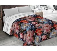 BIANCHERIAWEB Trapunta Piumone Letto Invernale 300gr Microfibra Stampa Digitale Linea Flora 2 Piazze D6